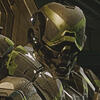 locus (sam ortez) from red vs blue in his iconic armour..